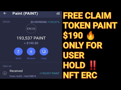 🔥Who has NFT in eth wallet.  Claim free tokens|| #PAINT 190$ || MARKET #UNISWAP