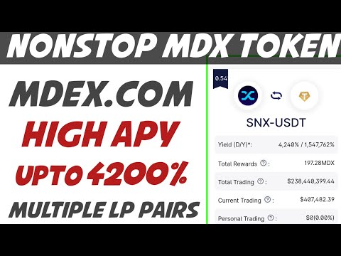 Earn Nonstop Mdx Token With The High Apy % At Mdex.com Exchange | Mdex Hrc20 Decentralized Exchange