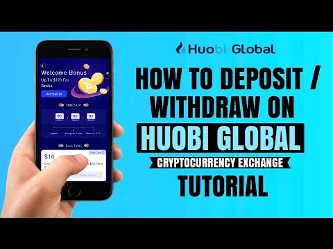How to DEPOSIT or WITHDRAW on Huobi Global Crypto Exchange | Mobile App Tutorial