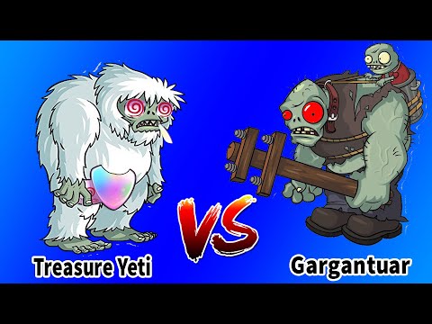 Treasure Yeti Zombie VS Gargantuar – Who Will Win? – PvZ 2 Zombie vs Zombie