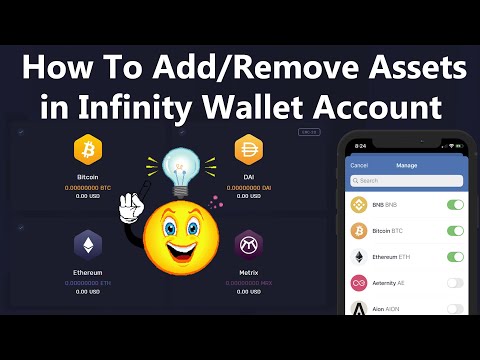How To Add/Remove Assets in Infinity Wallet Account | Crypto Coin
