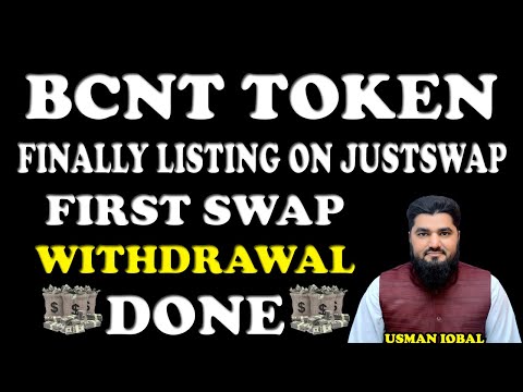 Bcnt Token Now Listing On Justswap Swap Your Bcnt With BTC ETH TRX Now Full Detail Video