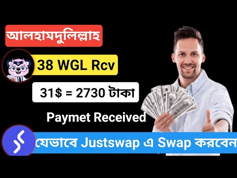 WGL Payment Received  || 31$ Payment Proof || যেভাবে JustSwap এ Swap করবেন ||JustSwap On Token Poket