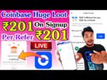 Coinbase Refer and Earn🔥 Earn ₹201 On Signup and ₹201 Per Refer | How To Buy Bitcoin on coinbase app