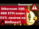 Внимание!!! Ethereum 500 000 ETH плюс 53% лонгов на Bitfinex!! Россия Дефолт: Горячая стадия!!!