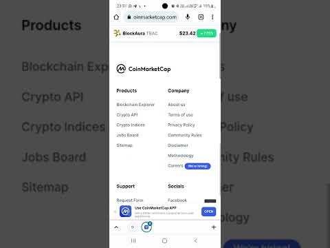 BlockAura is now on CoinMarketCap