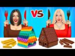 Défi Chocolat vs Réalité Nourriture | Bataille RICHE VS PAUVRE! 100 Couches de Nourriture par RATATA