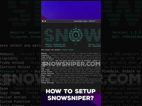 How to set up SnowSniper for the first time? (PancakeSwap Sniper Bot Tutorial)
