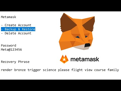How To Create Or Recovery Metamask Account? |  Backup/ Restore Metamask