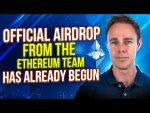 The official AIRDROP from the Ethereum team has already begun🔥 airdrop crypto